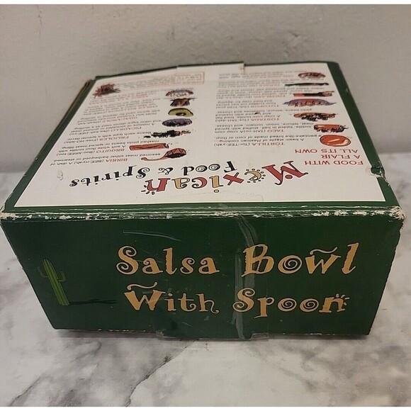 Ariba Terracotta Salsa Bowl with Spoon Pottery Ladle & San Remo Chips Dishes - Picture 5 of 13